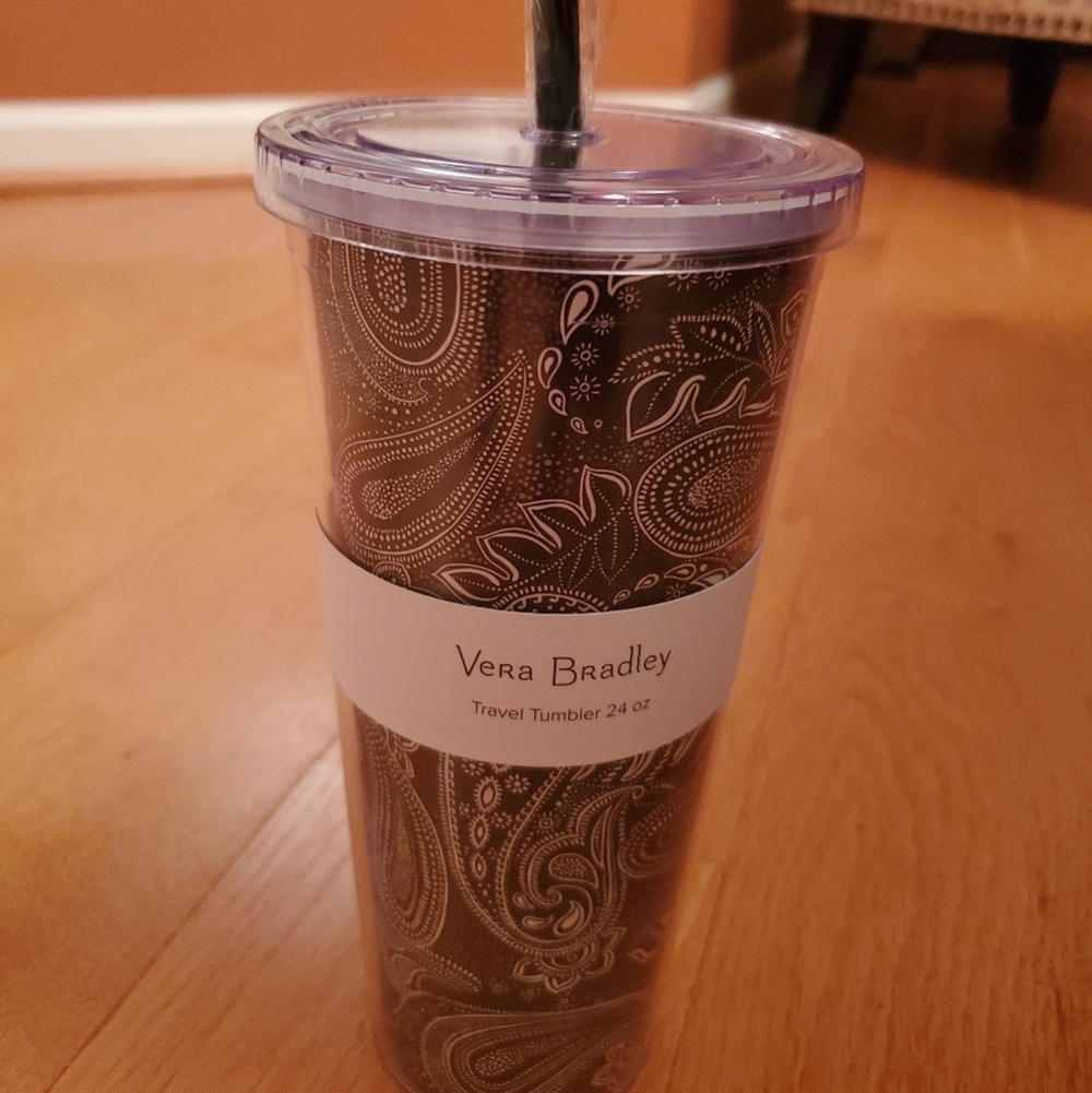 Vera Bradley Factory Style Travel Tumbler NWT